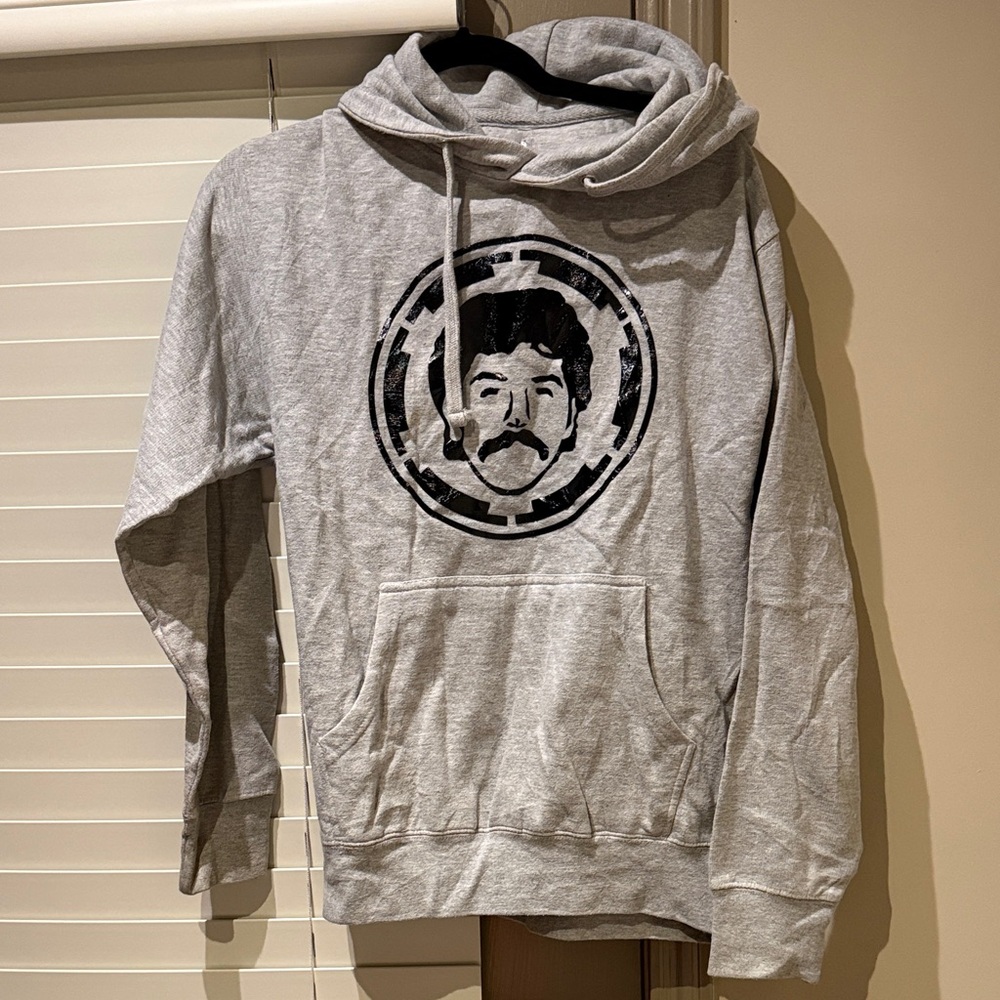 Medium Gray Graphic Hoodie